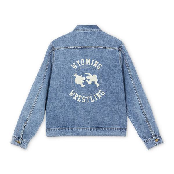 Wyoming Wrestling Logo Denim Jacket