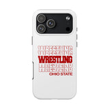 Wrestling Ohio State in Modern Stacked Lettering Tough iPhone and Samsung Galaxy Cases  Phone Case