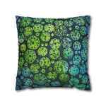 Batik Sand Dollars in Blue and Green Pillowcase