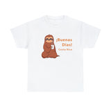 Costa Rica Sloth Shirt with Sloth Drinking Coffee