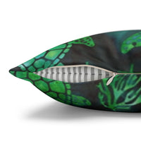 Blue Green Batik Turtles Pillowcase