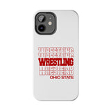 Wrestling Ohio State in Modern Stacked Lettering Tough iPhone and Samsung Galaxy Cases  Phone Case