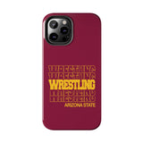 Wrestling Arizona State in Modern Stacked Lettering Tough Phone Cases