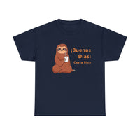 Costa Rica Sloth Shirt with Sloth Drinking Coffee