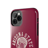 Vintage Arizona State Lacrosse with Stick Head Graphic Tough iPhone and Samsung Galaxy Cases  Phone Case