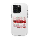 Wrestling Ohio State in Modern Stacked Lettering Tough iPhone and Samsung Galaxy Cases  Phone Case