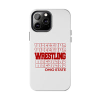 Wrestling Ohio State in Modern Stacked Lettering Tough Phone Cases