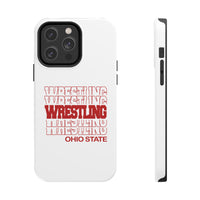 Wrestling Ohio State in Modern Stacked Lettering Tough Phone Cases