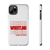 Wrestling Ohio State in Modern Stacked Lettering Tough iPhone and Samsung Galaxy Cases  Phone Case