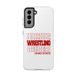 Wrestling Ohio State in Modern Stacked Lettering Tough iPhone and Samsung Galaxy Cases  Phone Case