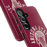Vintage Arizona State Lacrosse with Stick Head Graphic Tough iPhone and Samsung Galaxy Cases  Phone Case