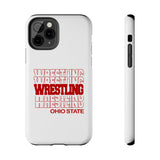 Wrestling Ohio State in Modern Stacked Lettering Tough iPhone and Samsung Galaxy Cases  Phone Case
