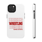 Wrestling Ohio State in Modern Stacked Lettering Tough iPhone and Samsung Galaxy Cases  Phone Case
