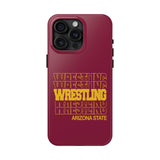 Wrestling Arizona State in Modern Stacked Lettering Tough Phone Cases