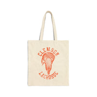 Clemson Lacrosse Vintage Lacrosse Stick Canvas Tote Bag  Bags