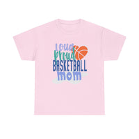 Loud Proud Basketball Mom with Basketball Heart  T-Shirt