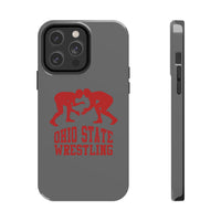 Ohio State Wrestling on Gray Tough Phone Cases