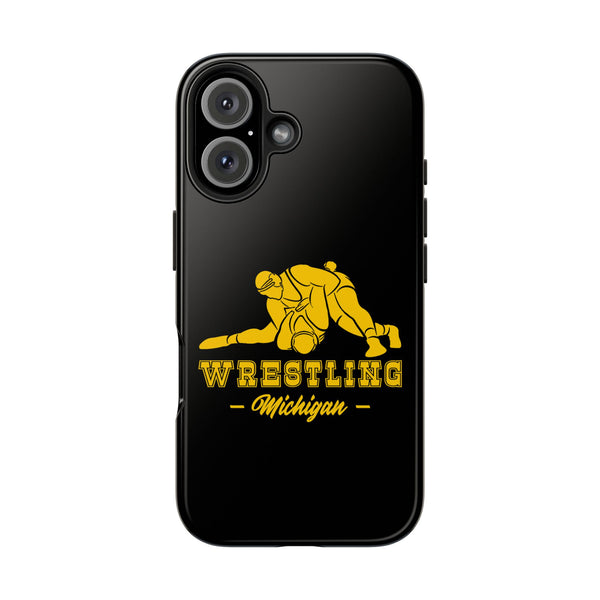 Wrestling Michigan Wrestling Graphic Tough Phone Cases