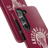 Vintage Arizona State Lacrosse with Stick Head Graphic Tough iPhone and Samsung Galaxy Cases  Phone Case