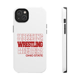 Wrestling Ohio State in Modern Stacked Lettering Tough Phone Cases