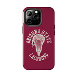 Vintage Arizona State Lacrosse with Stick Head Graphic Tough iPhone and Samsung Galaxy Cases  Phone Case