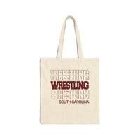 South Carolina Wrestling in Modern Stacked Lettering Canvas Tote Bag  Bags