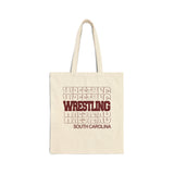 South Carolina Wrestling in Modern Stacked Lettering Canvas Tote Bag  Bags