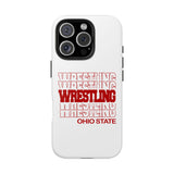 Wrestling Ohio State in Modern Stacked Lettering Tough iPhone and Samsung Galaxy Cases  Phone Case