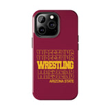 Wrestling Arizona State in Modern Stacked Lettering Tough Phone Cases