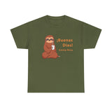 Costa Rica Sloth Shirt with Sloth Drinking Coffee