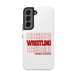 Wrestling Ohio State in Modern Stacked Lettering Tough iPhone and Samsung Galaxy Cases  Phone Case