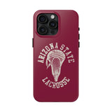 Vintage Arizona State Lacrosse with Stick Head Graphic Tough iPhone and Samsung Galaxy Cases  Phone Case