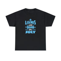 Legends Are Born In July with King's Crown T-Shirt