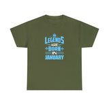 Legends Are Born In January with King's Crown T-Shirt