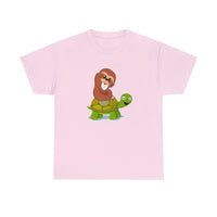 Sloth Riding Turtle Funny T-Shirt