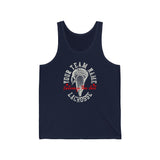 Customized Lacrosse Tank Top With Vintage Lacrosse Stick Head