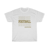 Football Akron in Modern Stacked Lettering