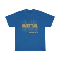Basketball Idaho in Modern Stacked Lettering