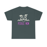 Pitbull Mom with Pitbull Dog Graphic T-Shirt