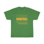 Basketball San Francisco in Modern Stacked Lettering
