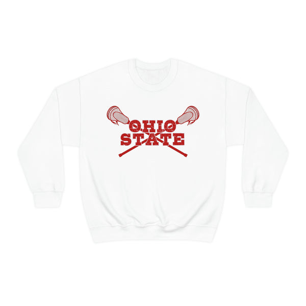 Ohio State Lacrosse Sweatshirt With LAX Sticks Design