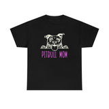 Pitbull Mom with Pitbull Dog Graphic T-Shirt