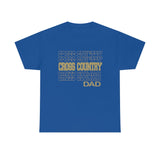 Cross Country Dad in Modern Stacked Lettering T-Shirt