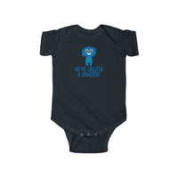 We've Created a Monster with Funny Blue Monster Baby Onesie Infant Toddler Bodysuit for Boys or Girls