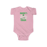 Mommy's Lucky Charm Baby Onesie Infant Bodysuit for Boys or Girls Kids clothes with free shipping - TropicalTeesShop