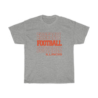 Football Illinois in Modern Stacked Lettering