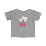 Cute as a Kitten with White Kitty Cat Baby Infant Toddler Tee Shirt for Boys or Girls