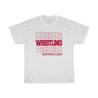 Wrestling Northern Illinois in Modern Stacked Lettering