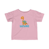 Orange Babysaurus Dinosaur Baby Infant Tee Shirt for Boys or Girls