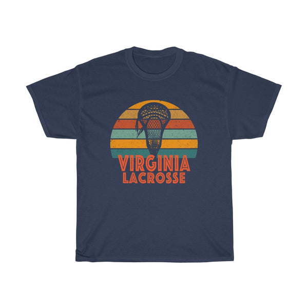 Virginia Lacrosse Retro Sunset T-Shirt T-Shirt with free shipping - TropicalTeesShop